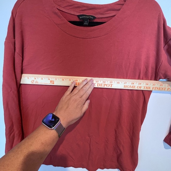 Banana Republic Medium Red Lightweight Sweater Knit Pullover - Picture 5 of 13